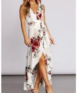 Floral High-Low dress